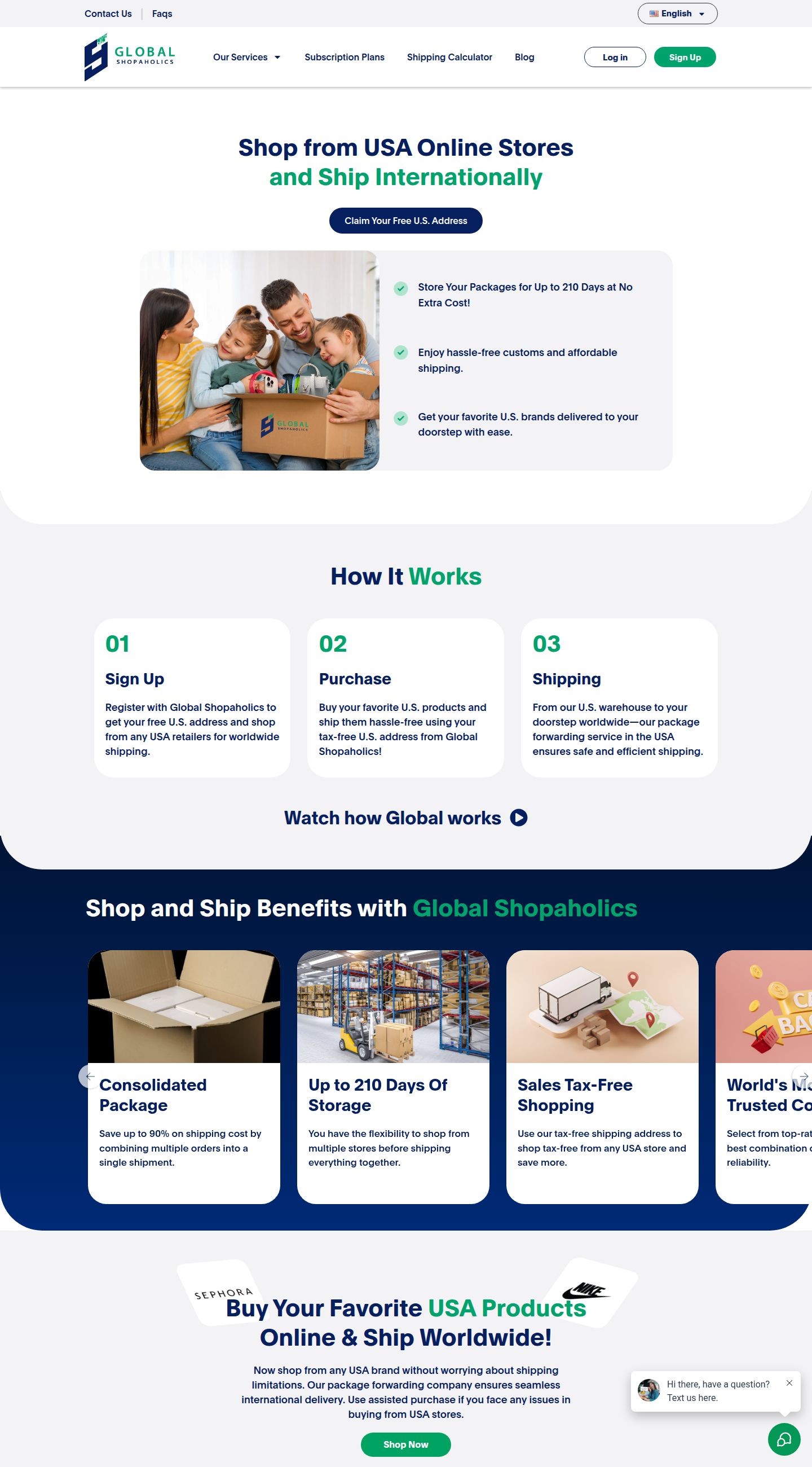 Global Shopaholics — full page
