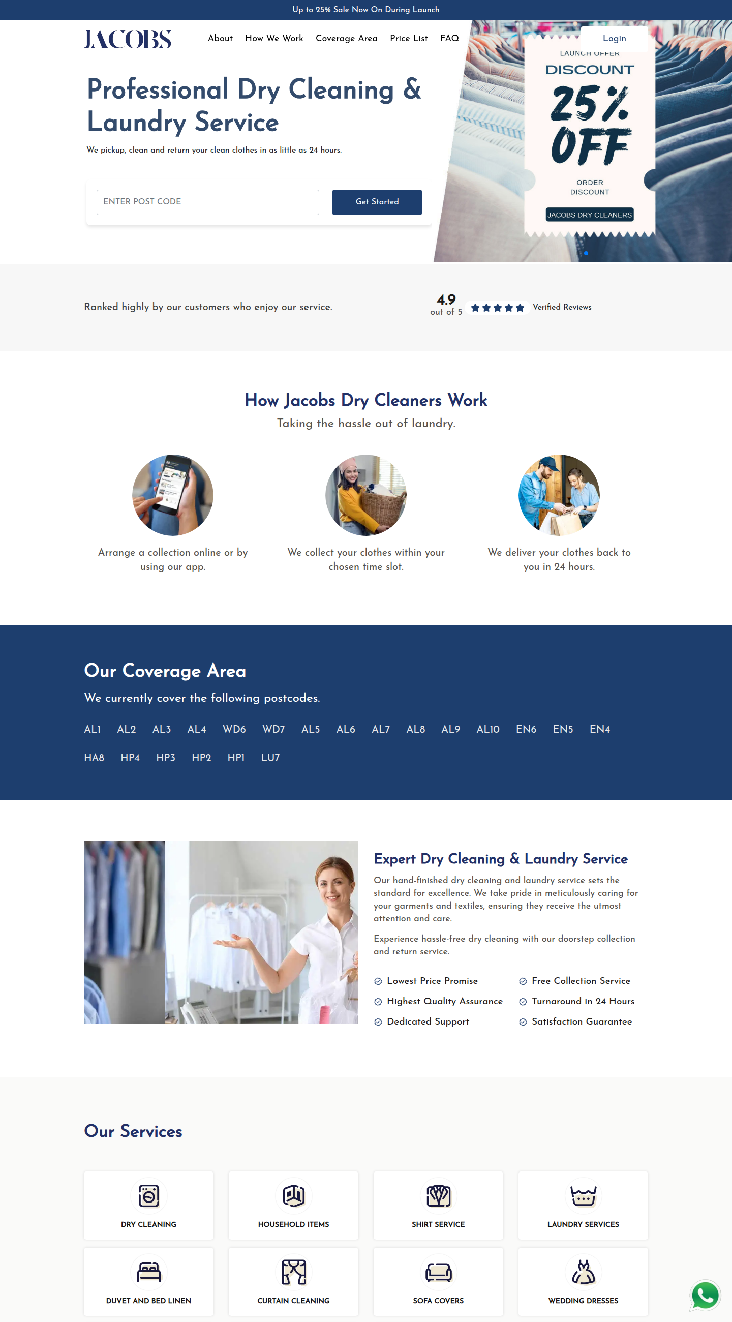 JACOBS Dry Cleaners — full page