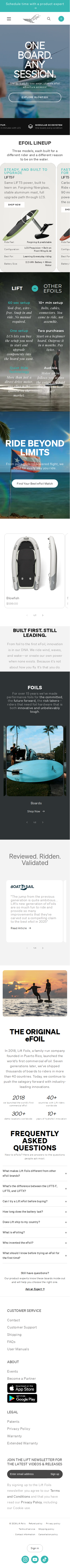 Lift Foils — mobile view