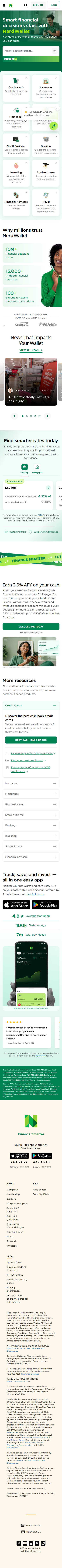 NerdWallet — mobile view
