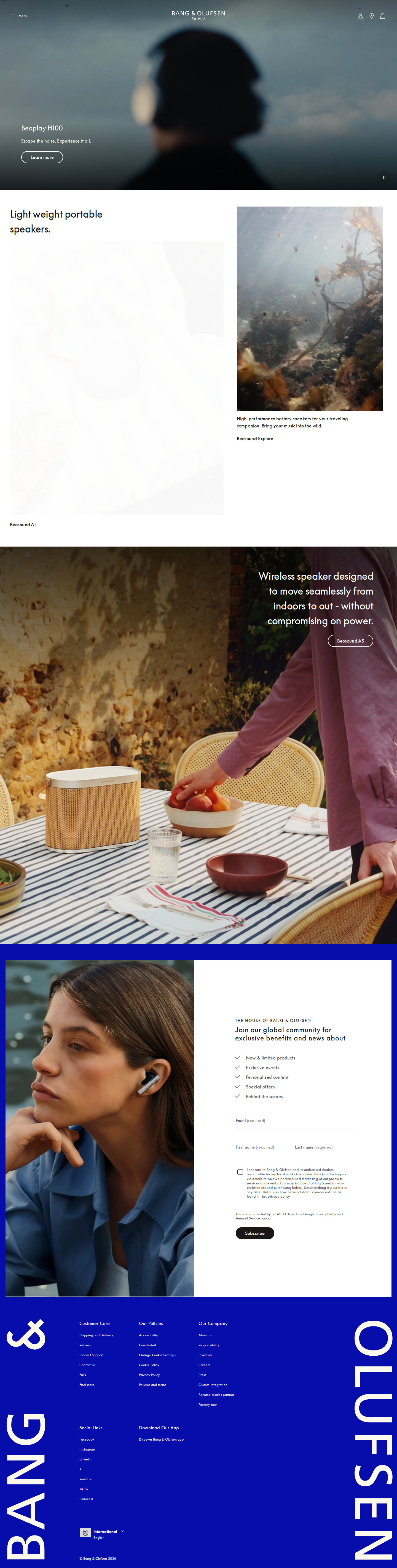 Bang & Olufsen — full page