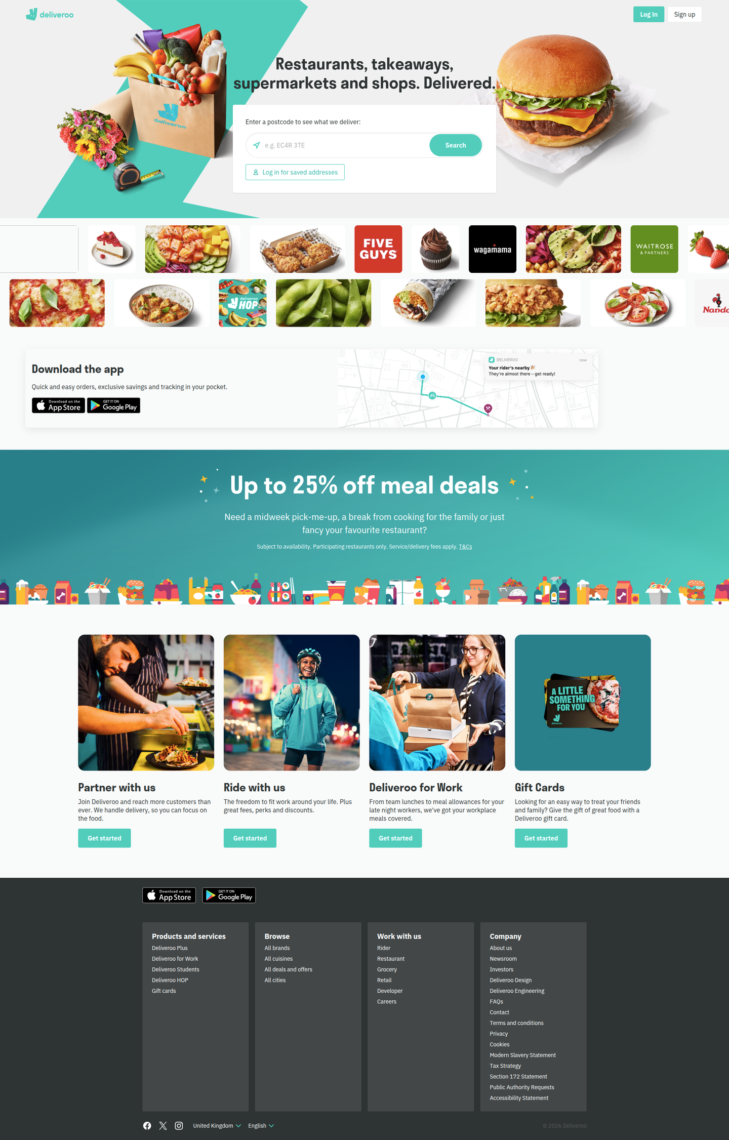 Deliveroo — full page